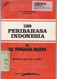 Image of 1100 Peribahasa Indonesia dan 222 Peribahasa Inggeris